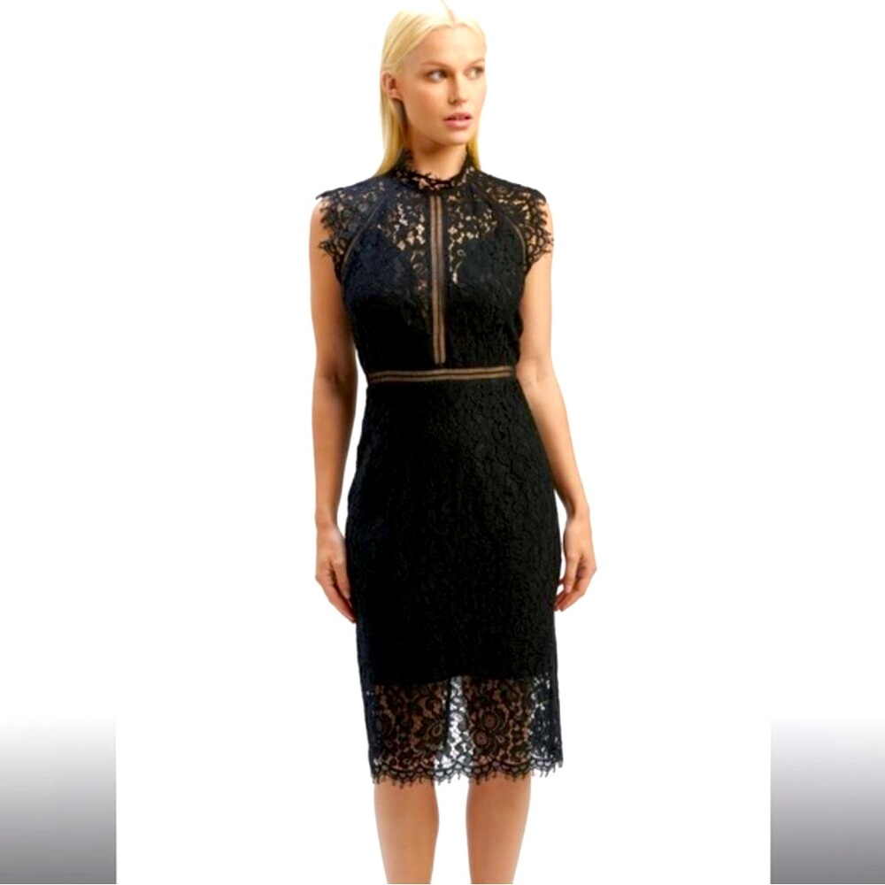 040 Bardot midi lace column dress NwoT Size XS/2